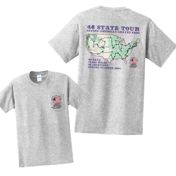 48StateTour 2024 MAP Tee-znshoping.store-znshoping.store