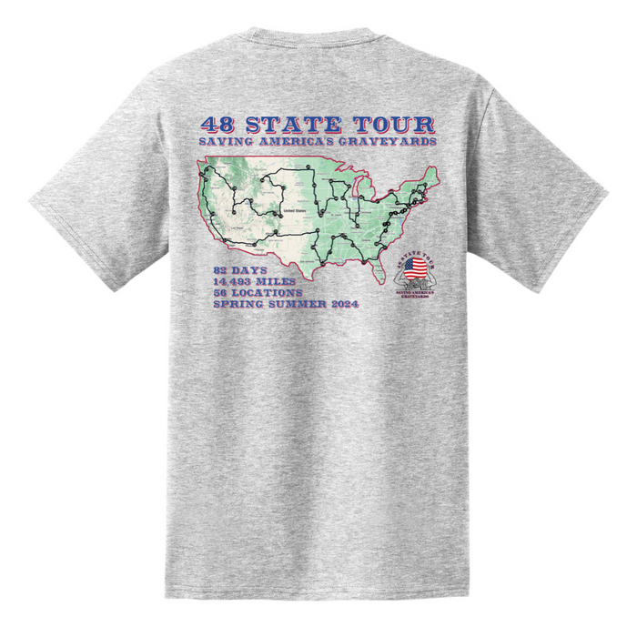 48StateTour 2024 MAP Tee-znshoping.store-znshoping.store