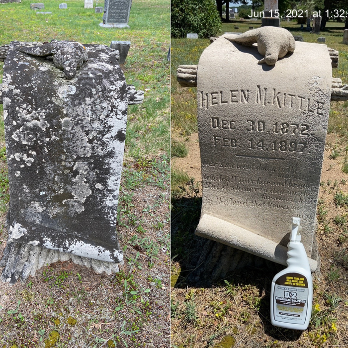 How to Clean a Gravestone with D/2 Biological Solution