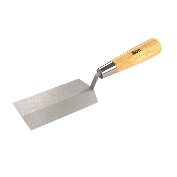 CARBON STEEL MARGIN TROWEL - 5" X 2" WITH WOOD HANDLE-Bon Tools-znshoping.store