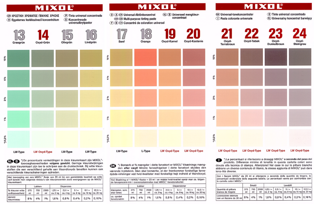 Special Tone Mixol 12-Color Set #13-24-Mixol-znshoping.store