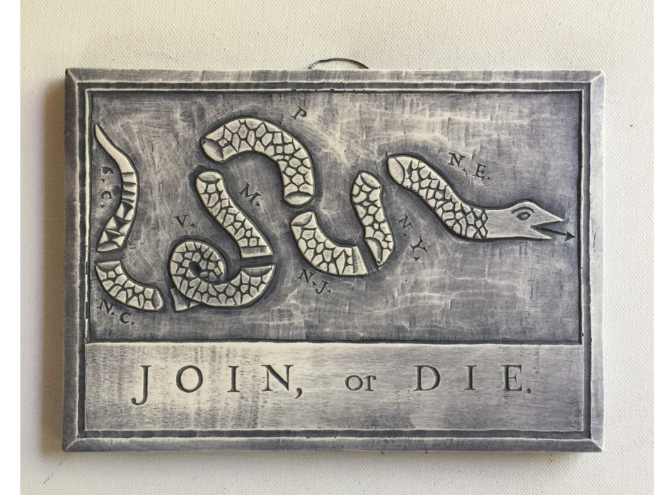 Join or Die Plaster Casting-David Gillespie-znshoping.store