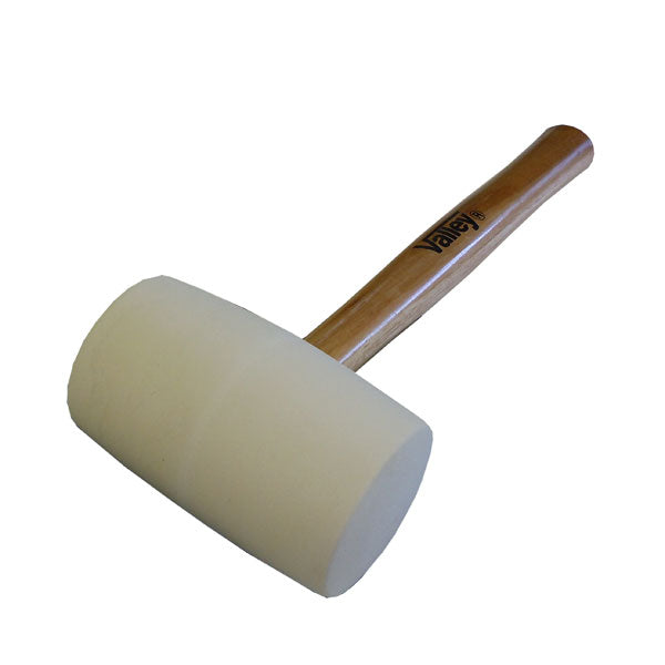 White Rubber Mallet w/ 11" Wood Handle-Valley Tools-znshoping.store