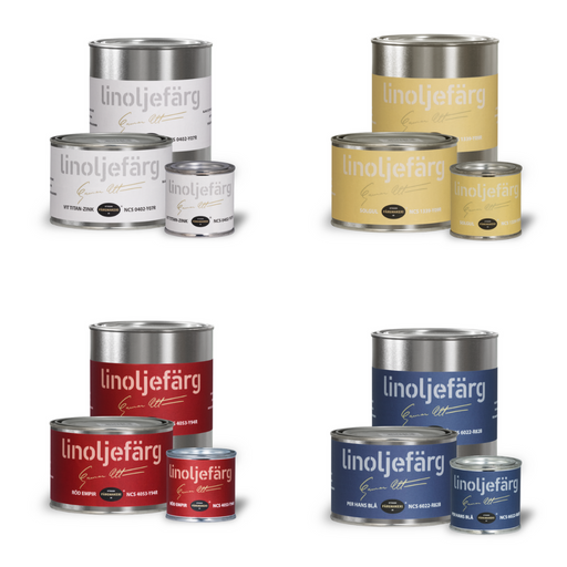 Swedish Linseed Oil Paint - White, Yellow, Red, Blue Collection-Ottosson Färgmakeri-znshoping.store