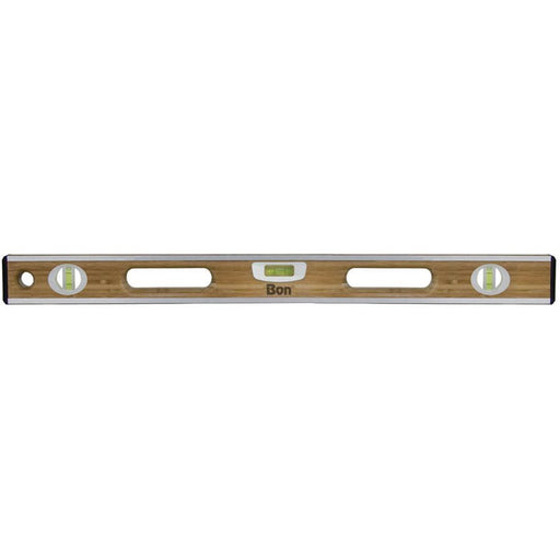 Bamboo Wood Level - 24" Aluminum Bound-Bon Tools-znshoping.store