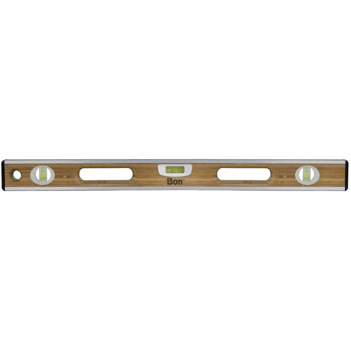 Bamboo Wood Level - 24" Aluminum Bound-Bon Tools-znshoping.store