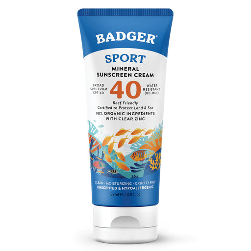 Badger Active Mineral Sunscreen Cream - SPF 40-Badger-znshoping.store