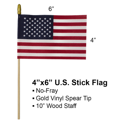 American Stick Flag - 4" x 6"-Collins Flags-znshoping.store