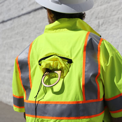 High Visibility Short Sleeve Cooling Jacket w/ Lithium Ion Battery - YELLOW (Free US Shipping)-Zippkool-znshoping.store