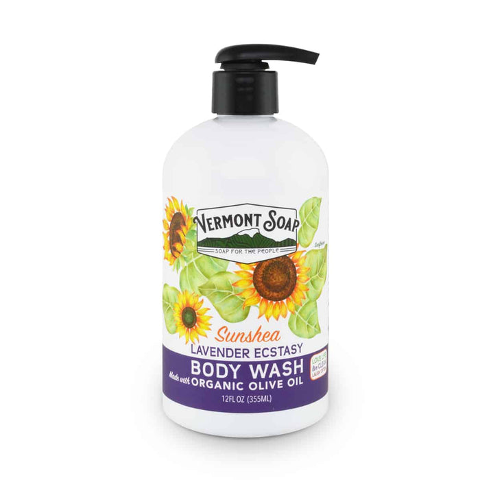 Organic Shea Butter Body Wash - 12oz Pump-Vermont Soap-znshoping.store