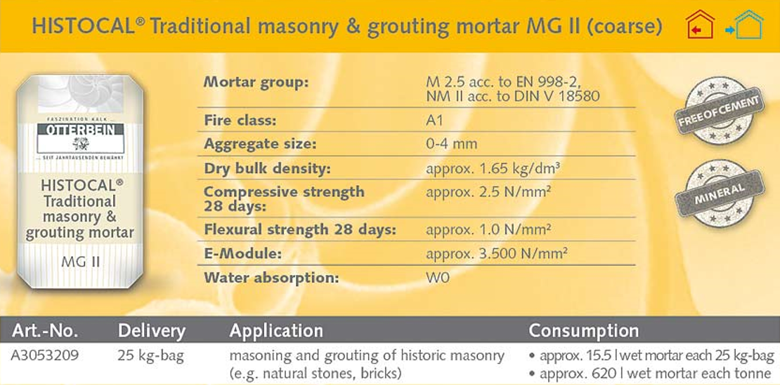 Historic Pointing Mortar - Moderate Strength, Coarse-Otterbein-znshoping.store