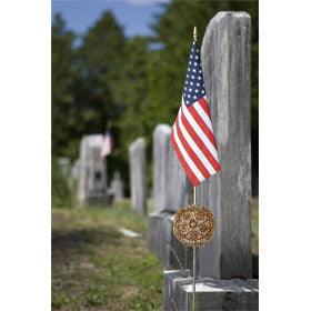 Aluminum Memorial Marker & Flag Holder-Collins Flags-znshoping.store