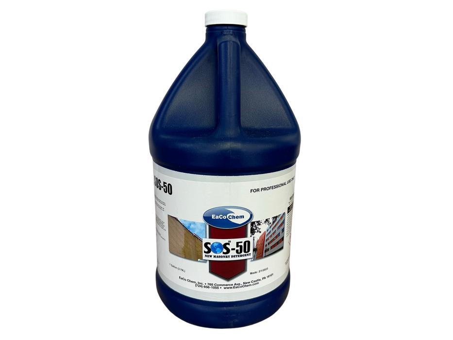 SOS-50 - Masonry Detergent to Remove Mortar Smears on Brick, Block, Cast Stone + More!-EaCo Chem-znshoping.store