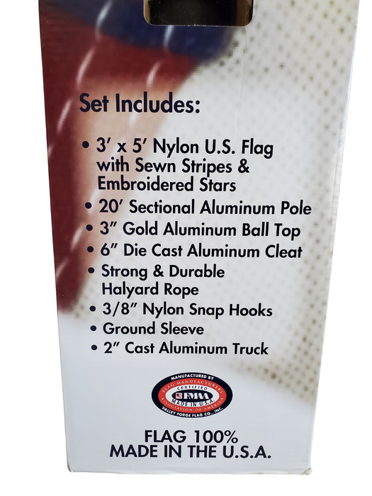 20' Homesteader Flagpole + American Flag Set-Collins Flags-znshoping.store