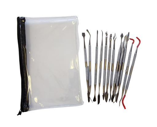 12-Piece Stainless Steel Tool Set w/ Zip Top Bag-Past Horizons-znshoping.store