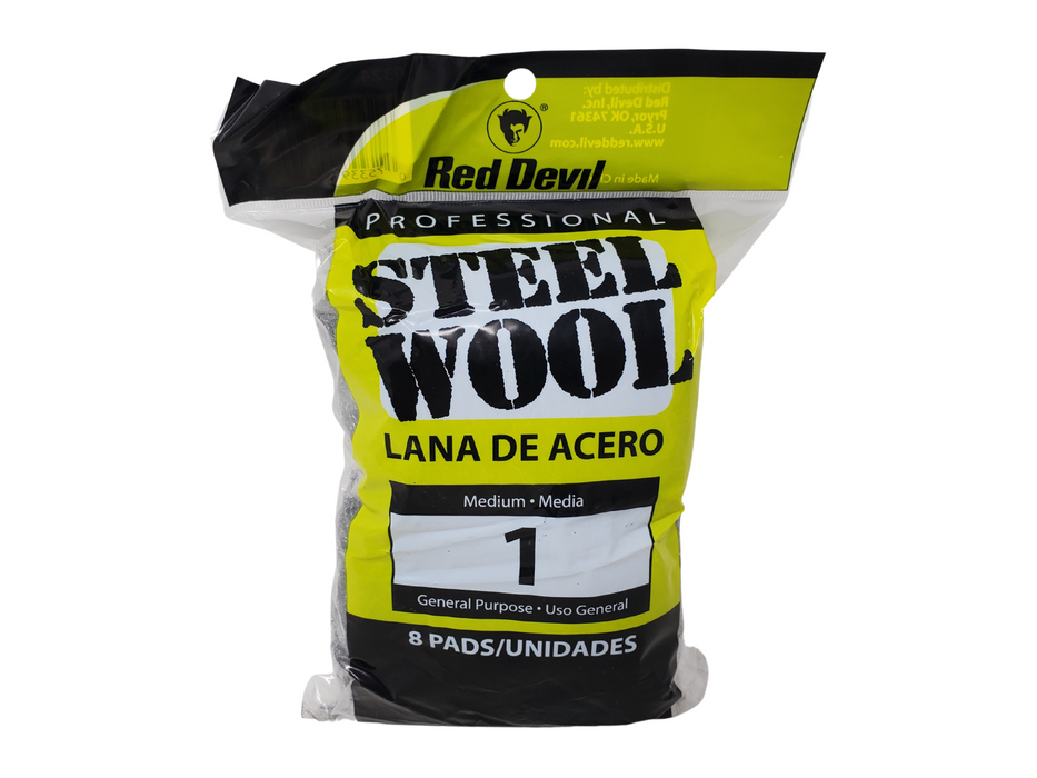 1 Grade Steel Wool: Medium Pack of 8-Red Devil-znshoping.store