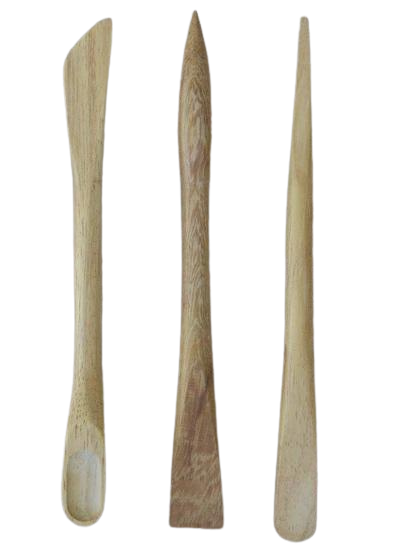 Set of 3 excavation tools, iroko wood-Strati-Concept-znshoping.store