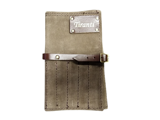 Tool Roll: Brown Suede 14 Pocket / Medium-Tiranti-znshoping.store