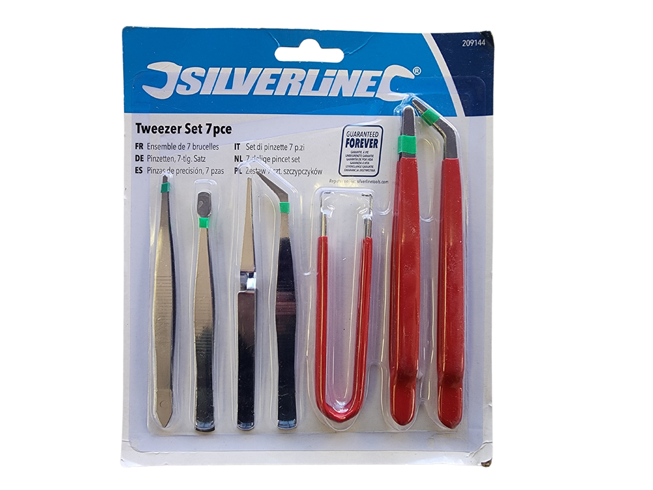 Silverline 7-Piece Tweezer Set-Silverline Tools-znshoping.store